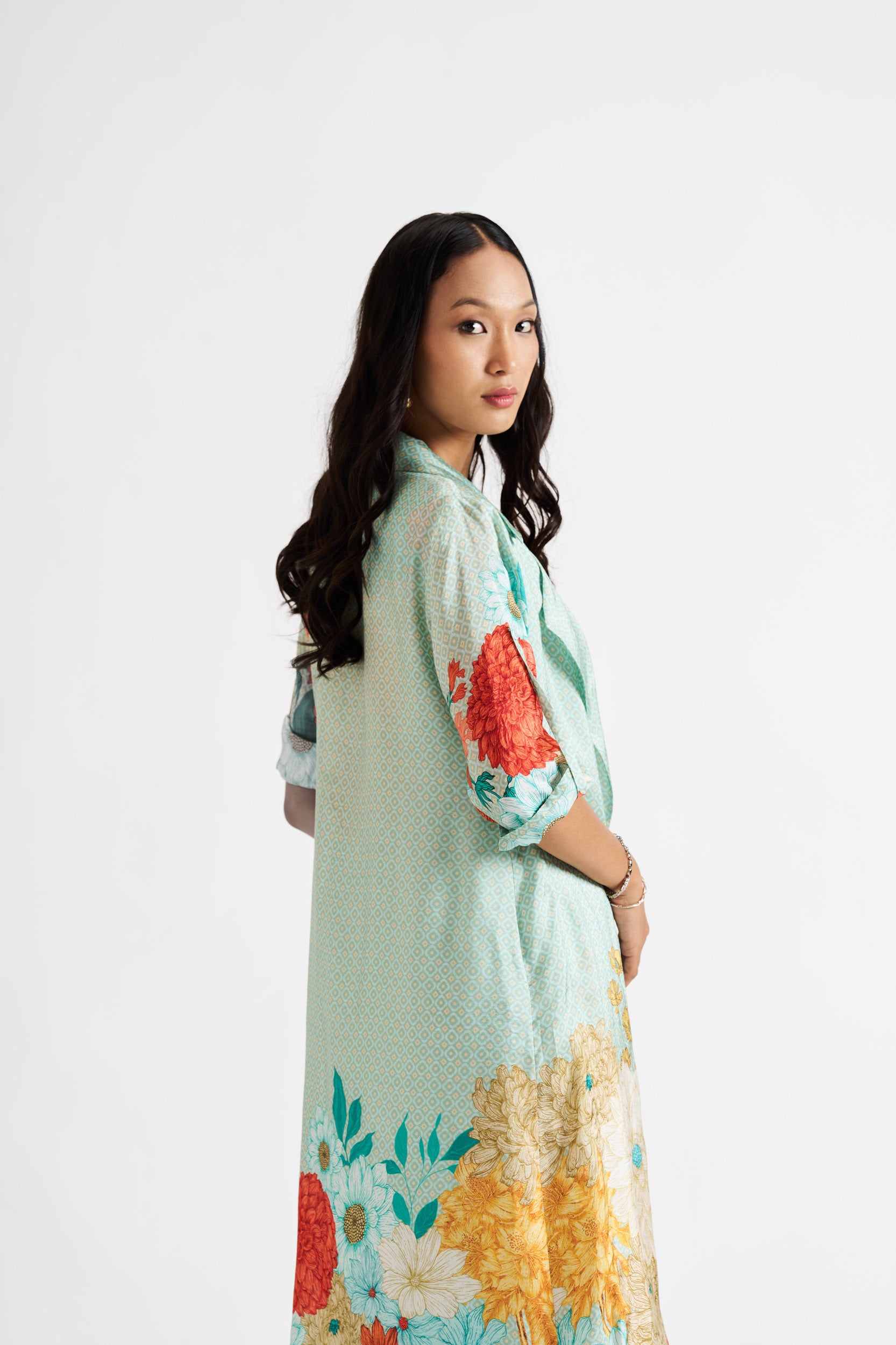 Mauly - Light Green Kurta Jacket Set