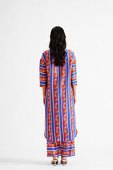 Lavanda -Blue Lines Kurta Set