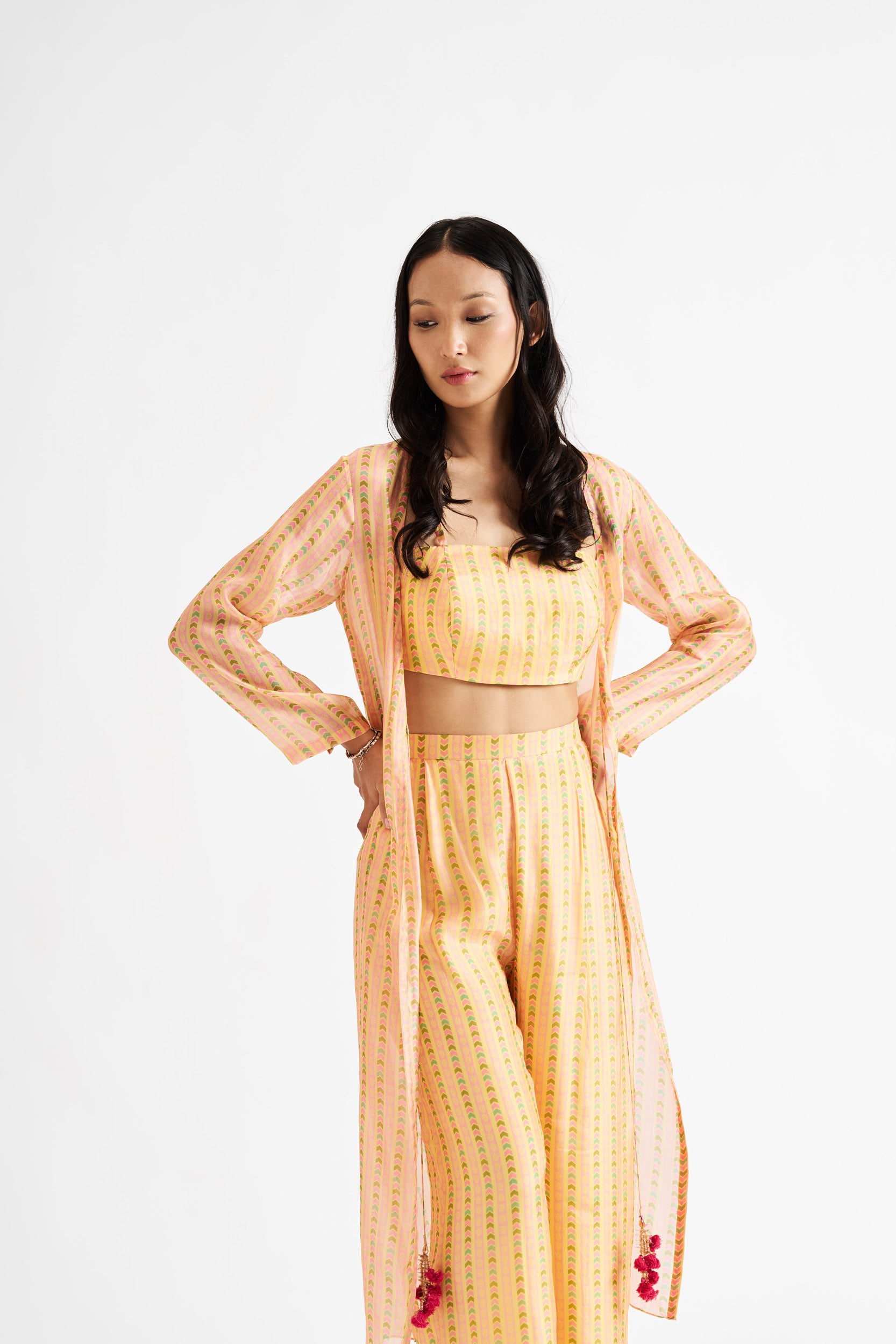 Laila-Yellow Lines 3-Piece Set