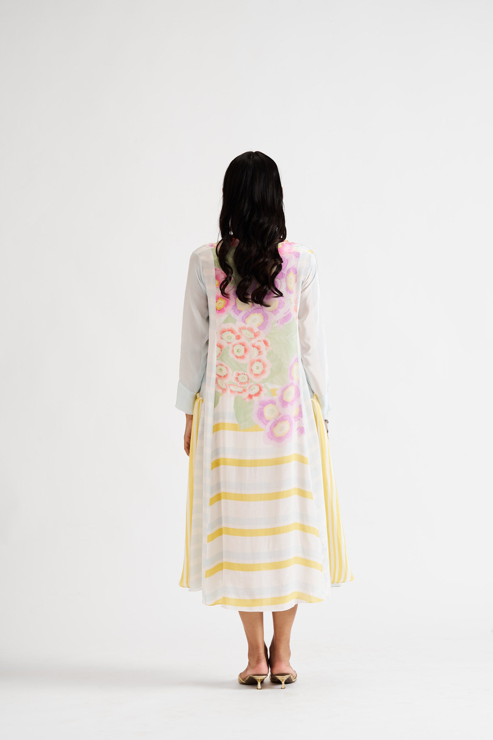 Jaime-Kurta with Side Ruffles & Pockets