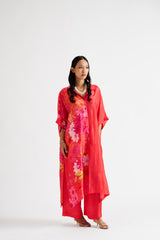 Daniela-Red Floral Kurta Set