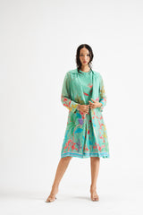 Evana-Green Short Jacket Dress