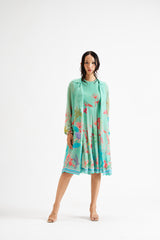 Evana-Green Short Jacket Dress