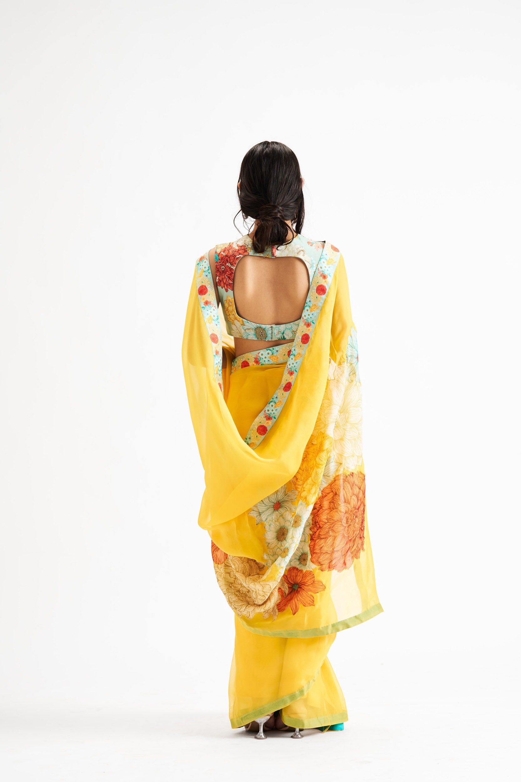 Jwala Saree with Blouse - Yellow