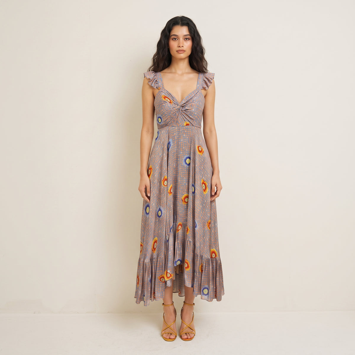 Miori Long Dress-Grey