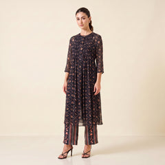 Ira Black Floral Kurtha Set