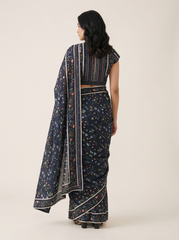 Kaia Black Saree with Blouse