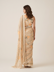 Alba Saree Set- Cream