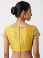 Yellow Pearl Hand Embroidered Blouse