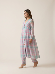 Jeni Kurtha Set- Blue checks