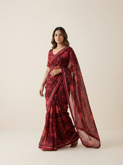 Jeni Saree Set- Maroon