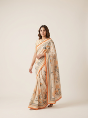Mirna Saree Set- Cream