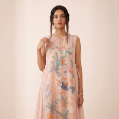Sofia Organza Dress- Peach