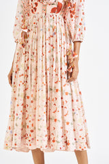 Cherrie dress with dupatta - Red