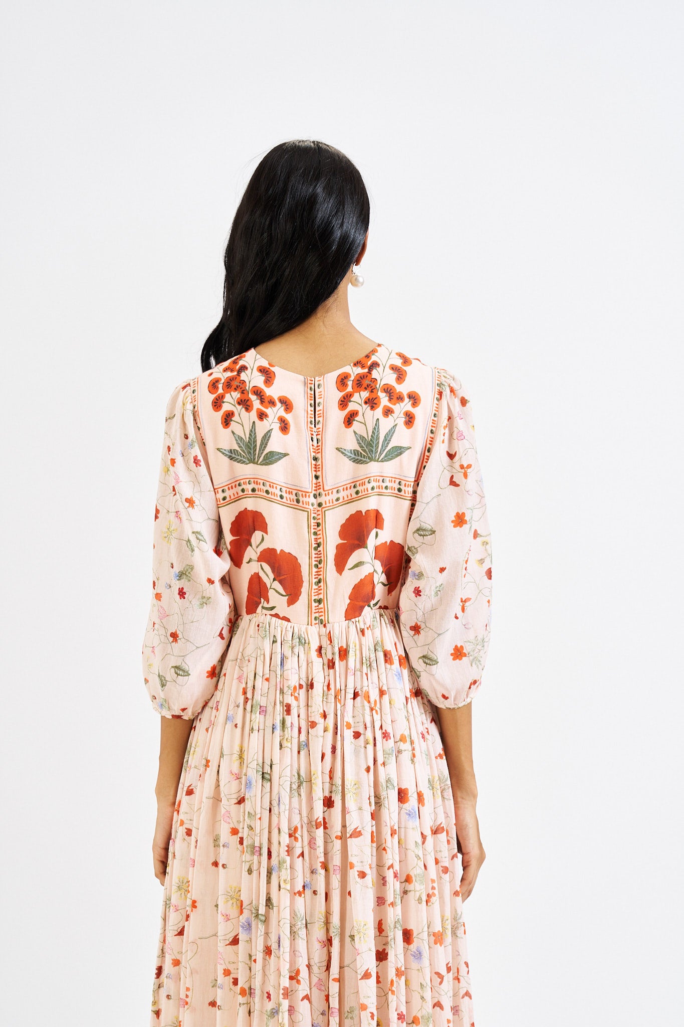 Cherrie dress with dupatta - Red
