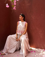 Chaitra Jumpsuit With Cape - Chrome Grey