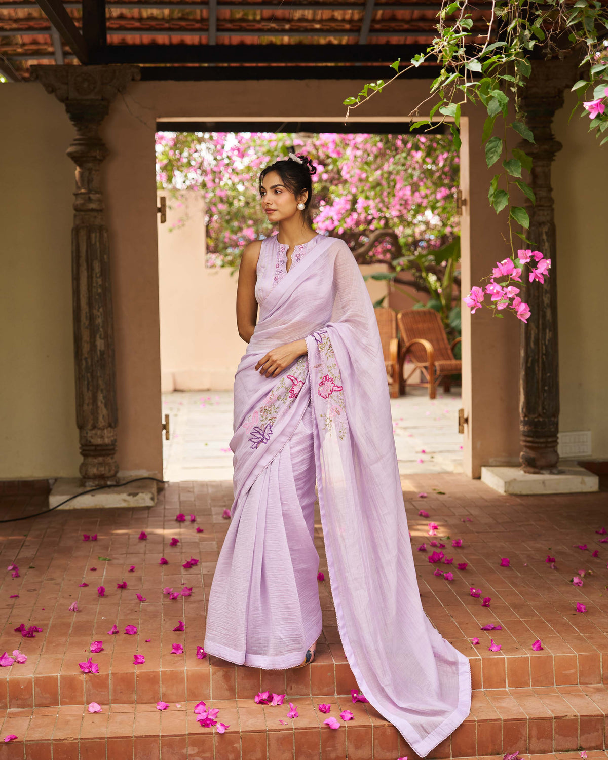 Arina Saree Set - Lavender