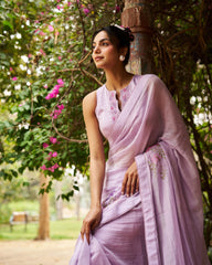 Arina Saree Set - Lavender