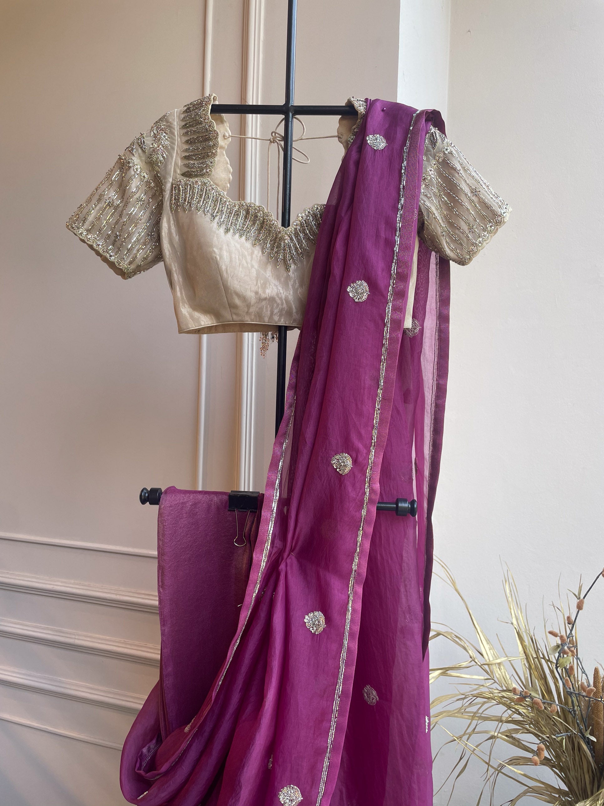 Anantha Embroidered Saree and Blouse Set