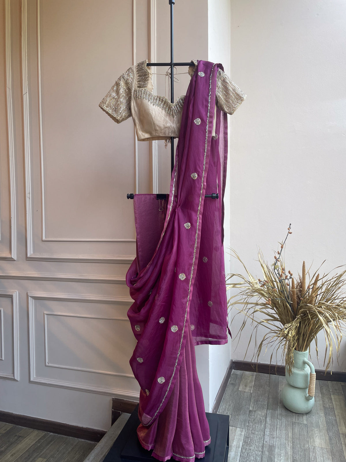 Anantha Embroidered Saree and Blouse Set