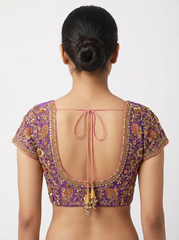 Purple Embroidery Blouse
