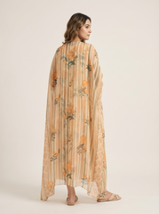 Yoemi Dress with Cape- Cream