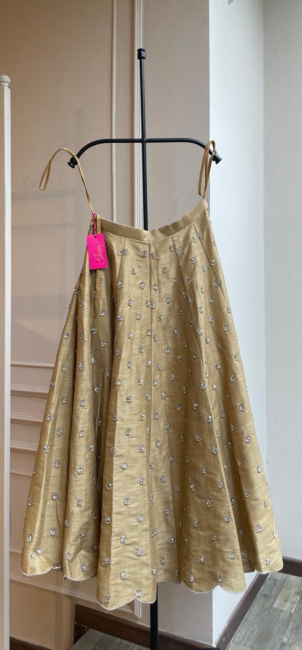 Beige Embellished Lehenga