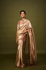 Binita saree set - Copper Gold