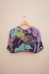 Display Product - Purple Floral Embroidery Blouse