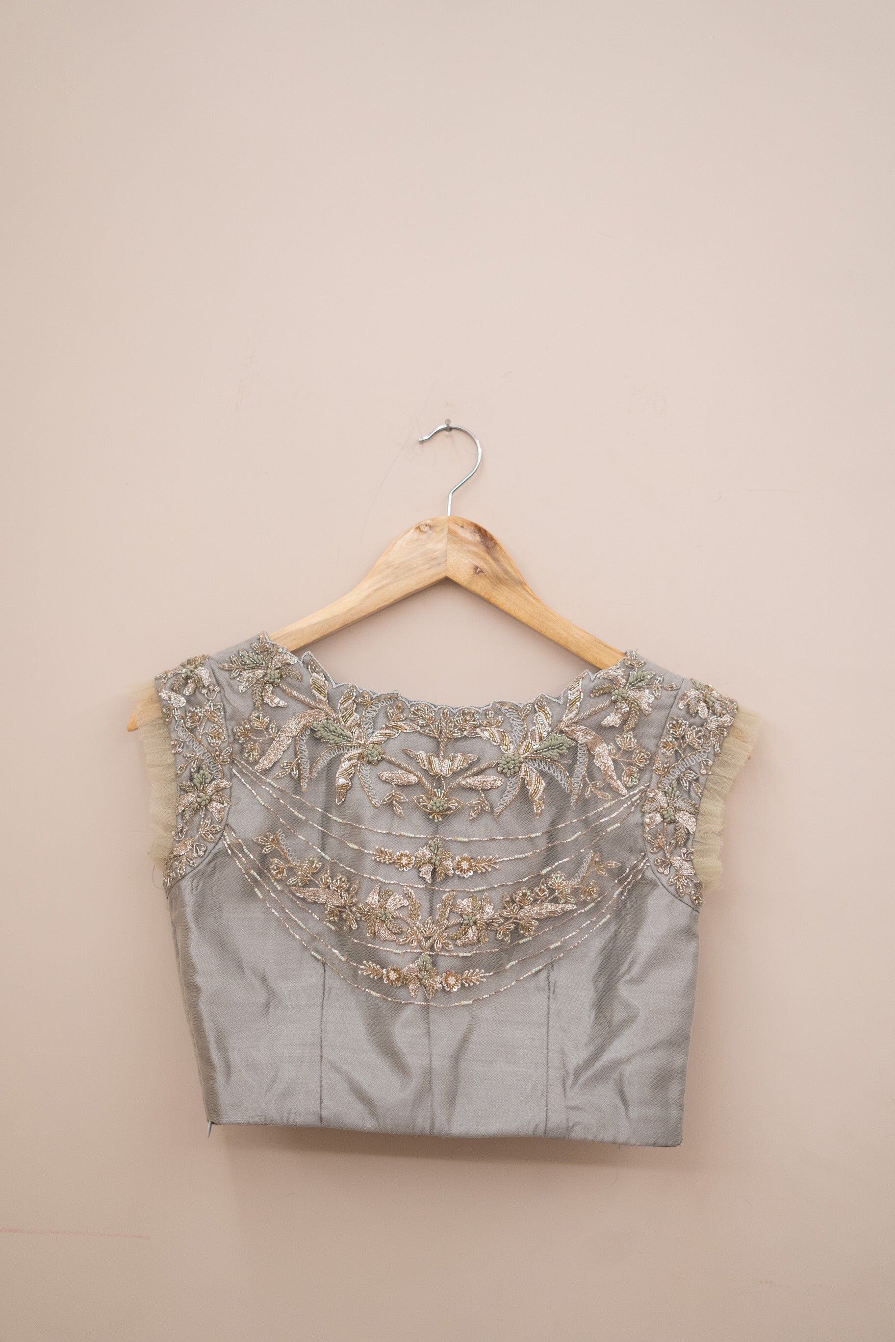 Display Product - Silver Embroidery Blouse