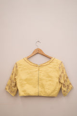 Display Product - Yellow Tissue Embroidery Blouse