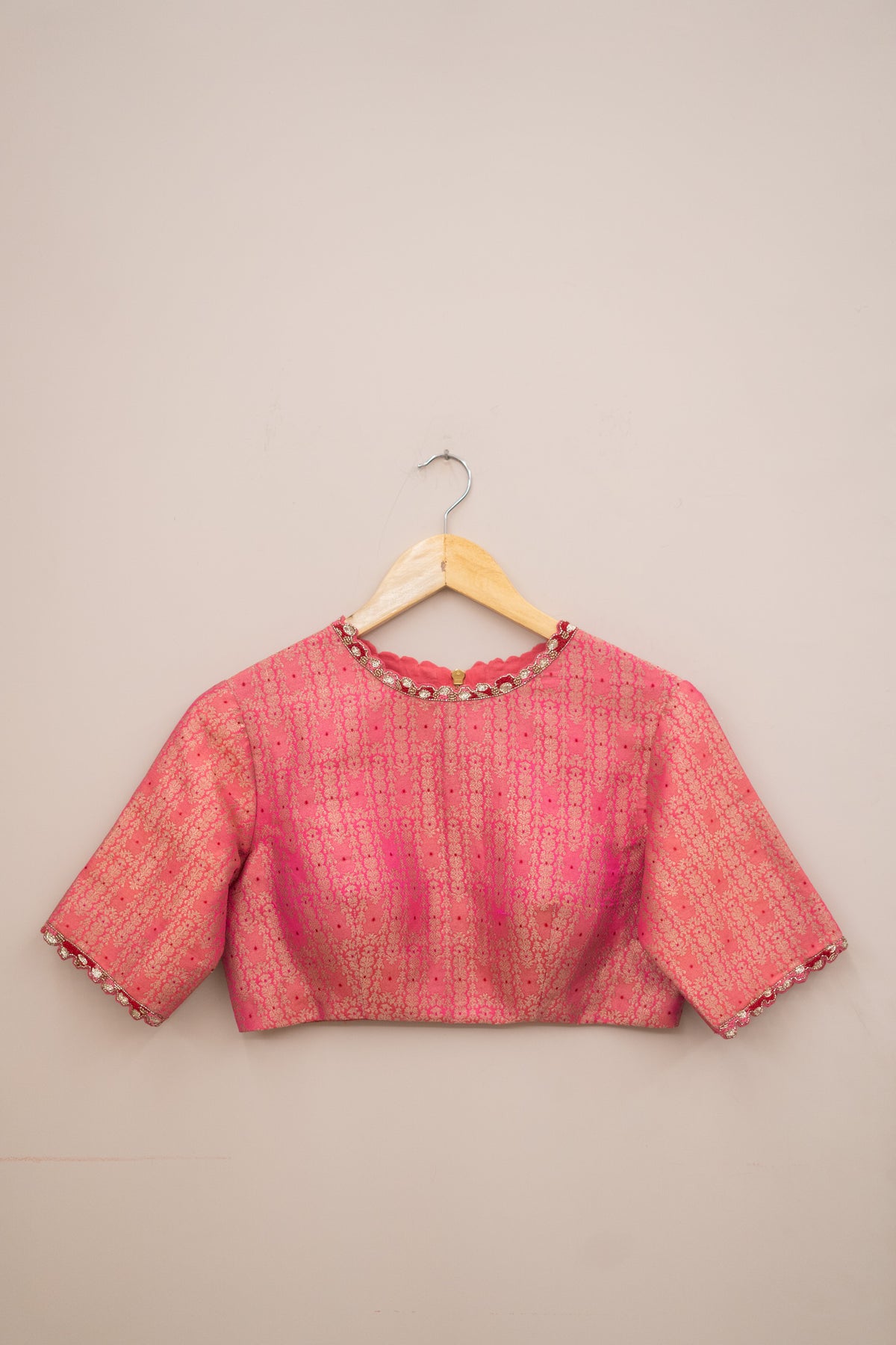 Display Product - Peach Pink  Banaras Blouse