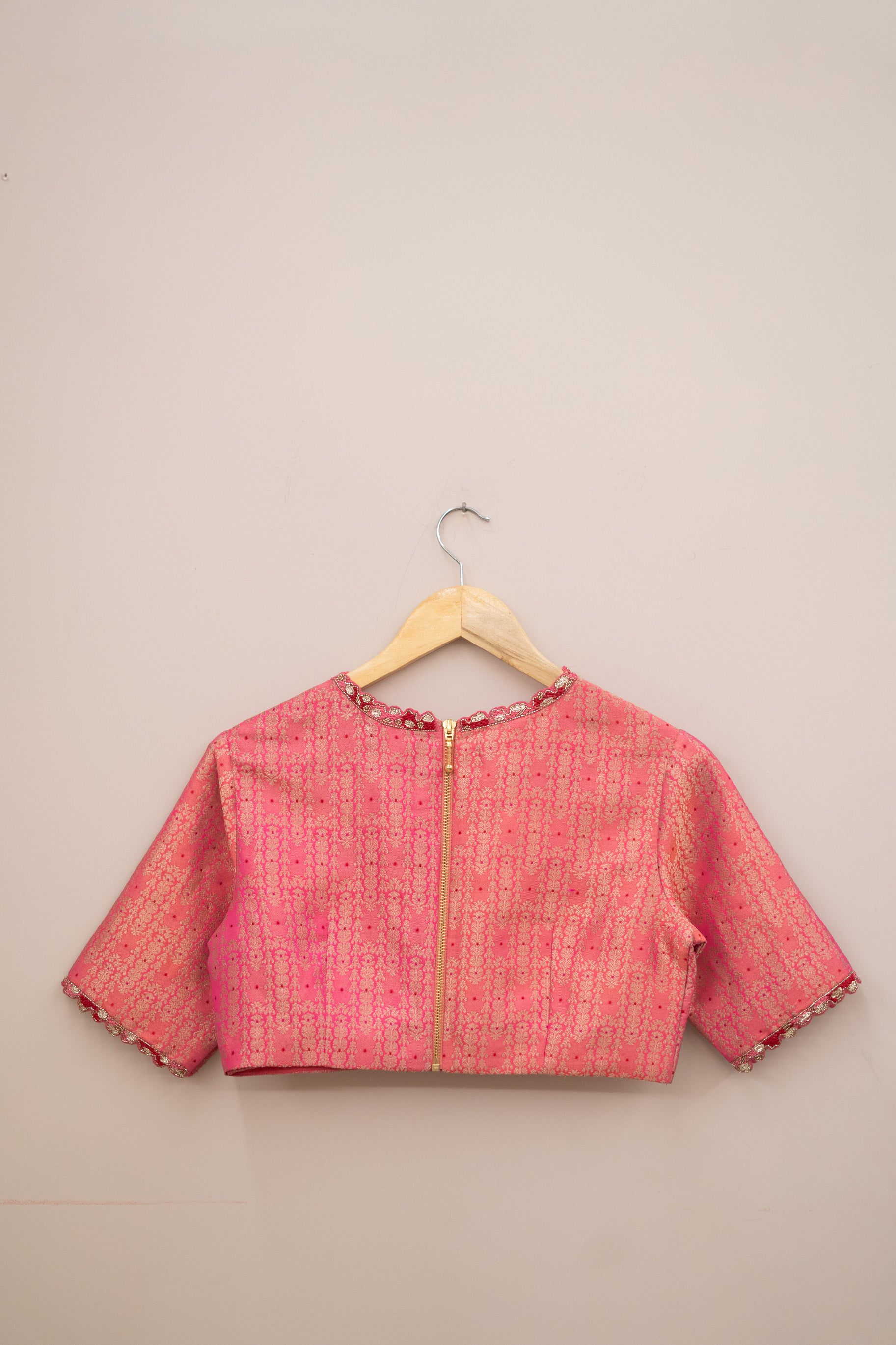 Display Product - Peach Pink  Banaras Blouse