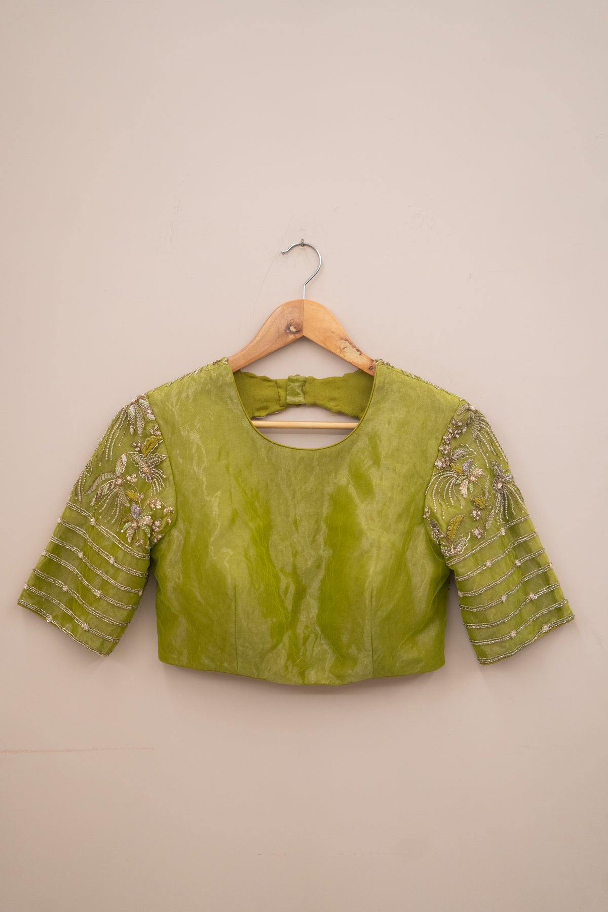 Display Product - Apply Green Embroidery Blouse