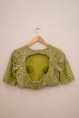 Display Product - Apply Green Embroidery Blouse