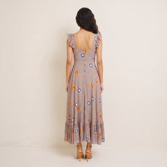 Miori Long Dress-Grey