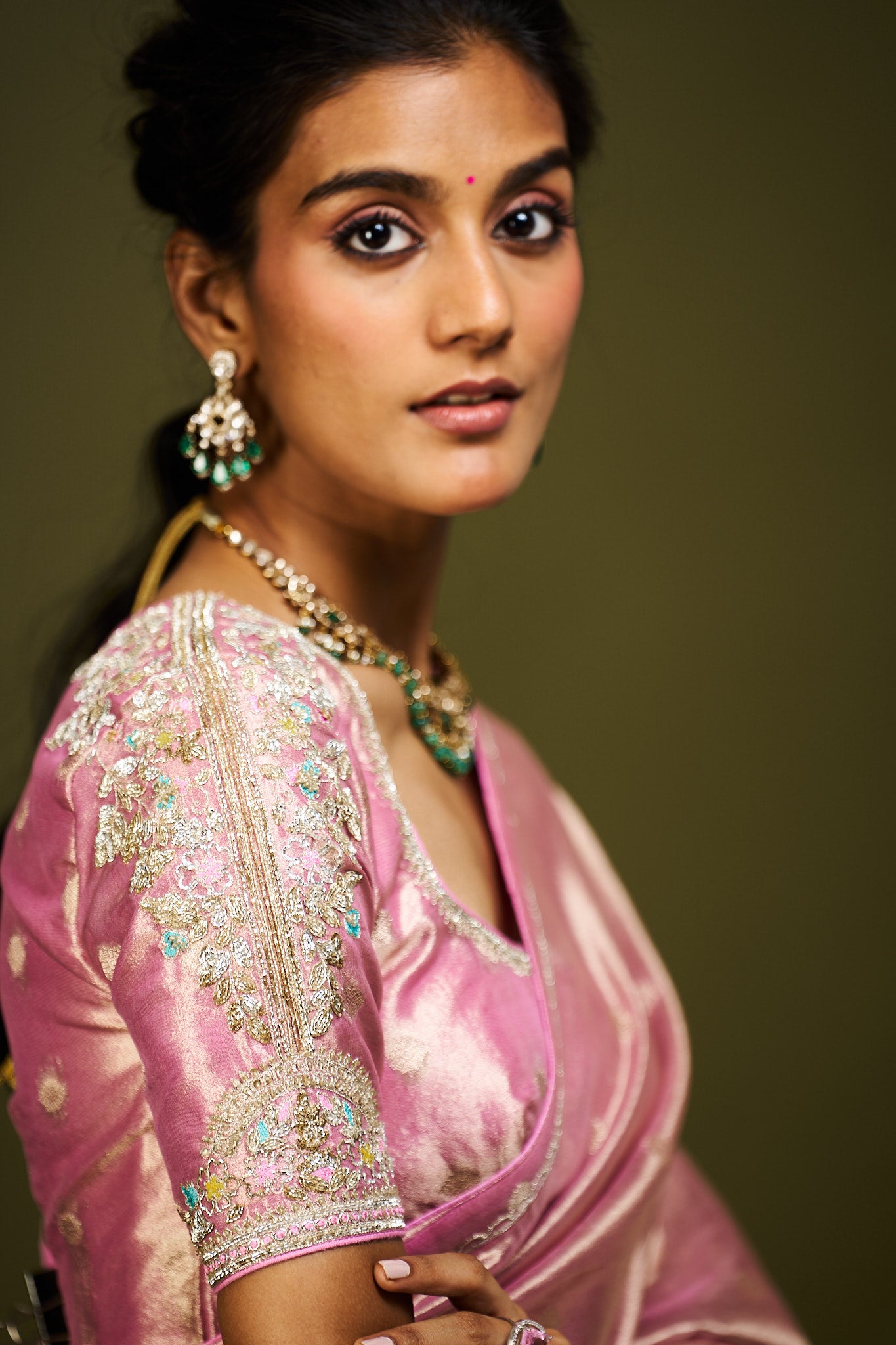 Chaya saree set - Lilac pink