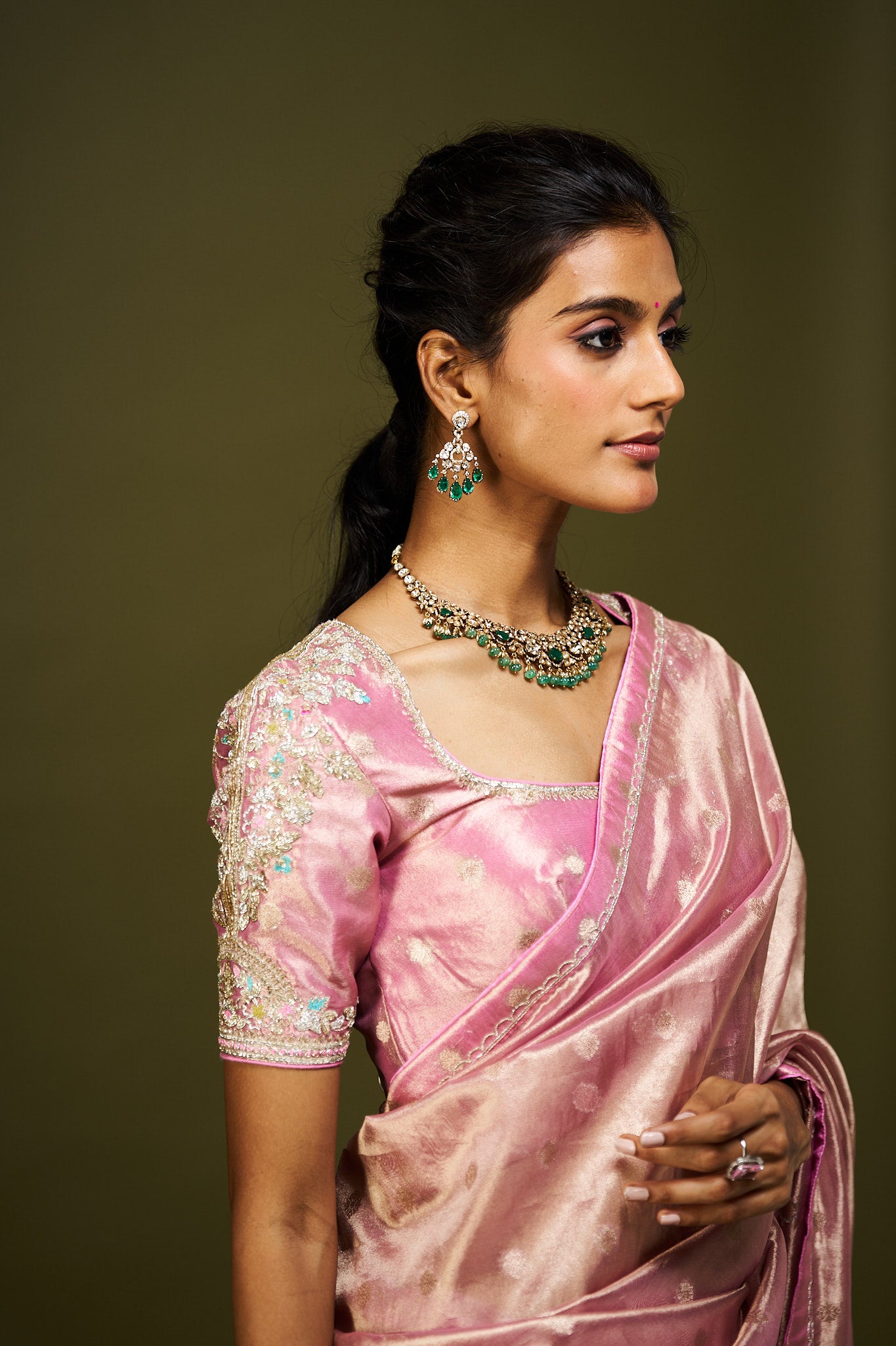 Chaya saree set - Lilac pink