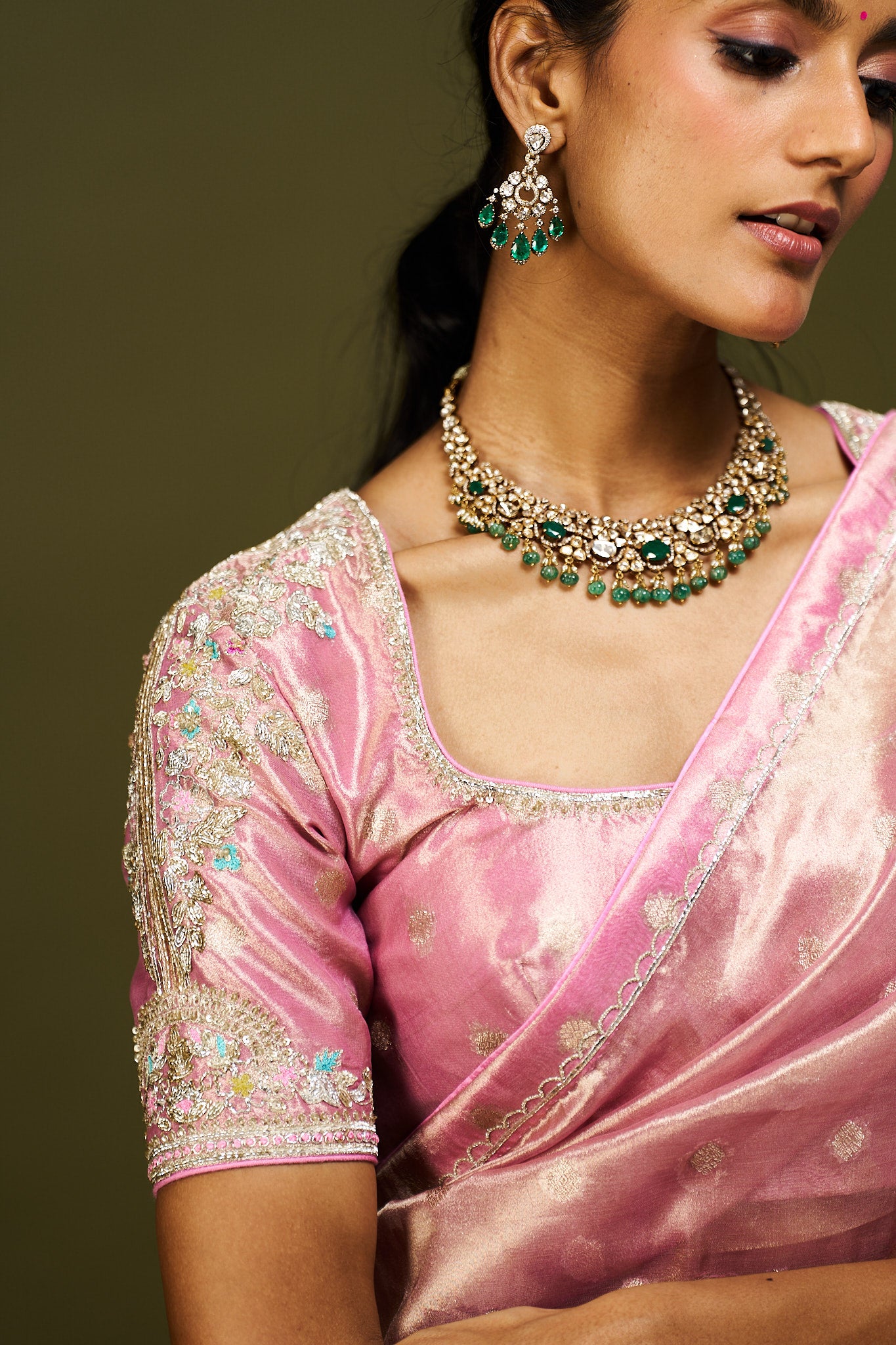 Chaya saree set - Lilac pink