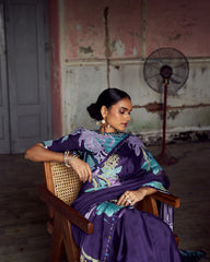 Halle saree- Dewberry