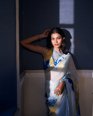 Aurora saree - Aqua