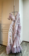 Daisy Saree With Blouse- Lavender