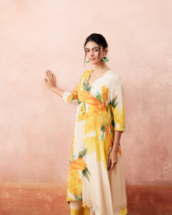 Dhanika Kurtha Set- Honey Cream