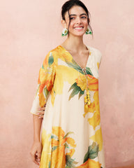 Dhanika Kurtha Set- Honey Cream