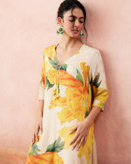 Dhanika Kurtha Set- Honey Cream