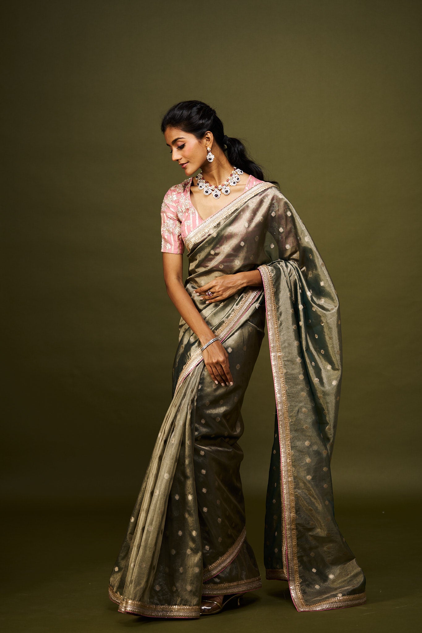 Dvisha saree set - Peacock Blue