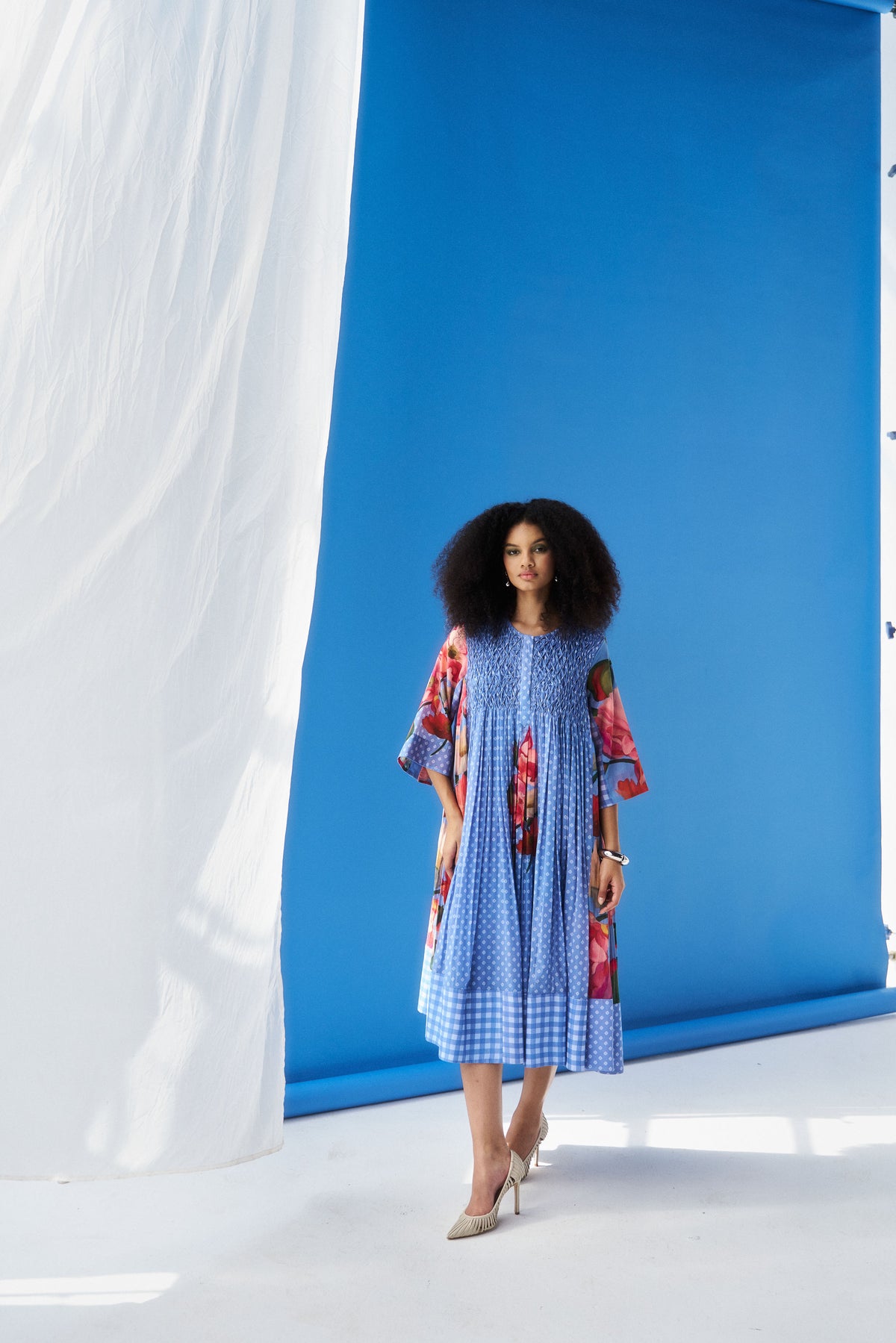 Adaline Dress - Fern Blue