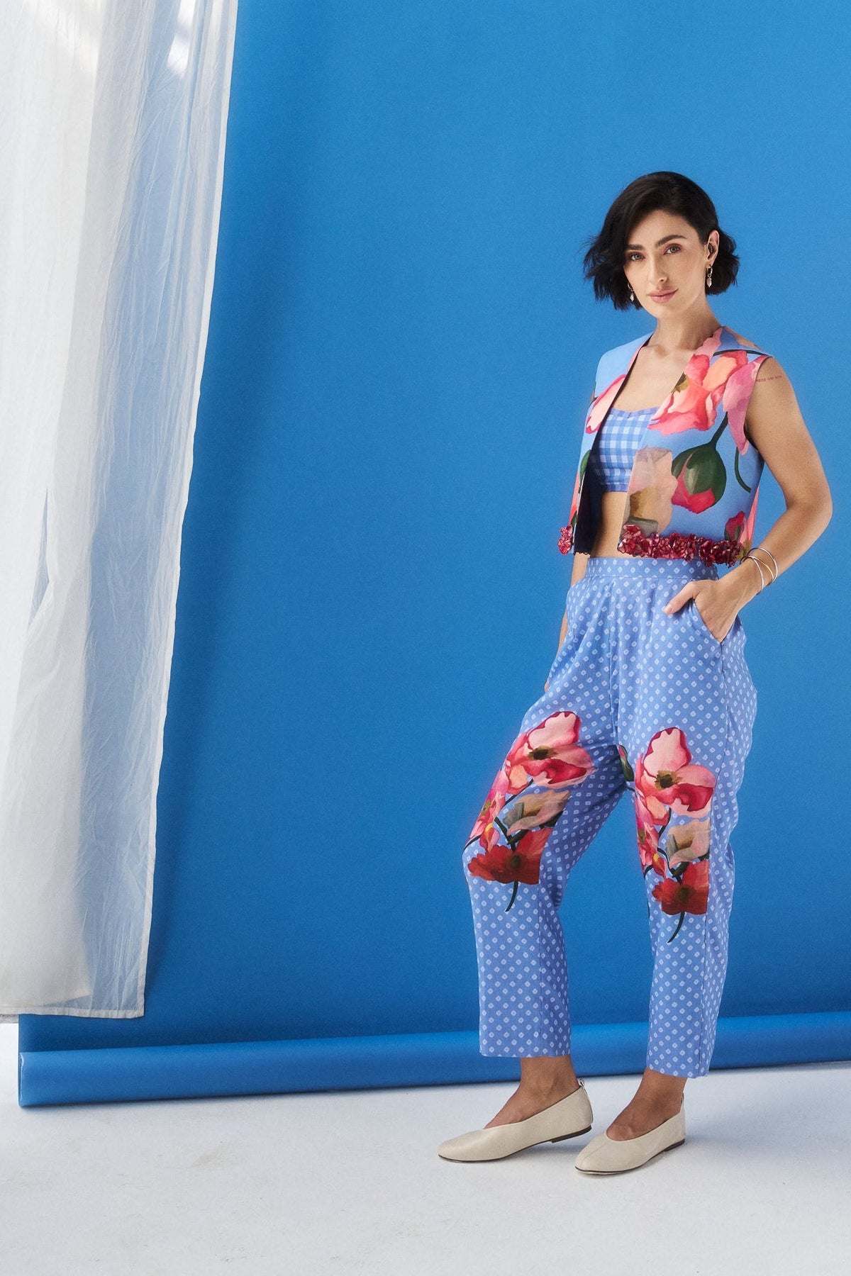 Naima Co-ord Set - Fern Blue