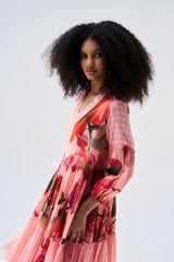 Cecily Wrap Dress - Peach