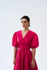 Juno Dress - Hot Pink